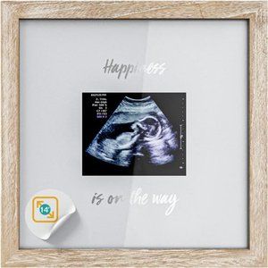 Baby Sonogram Keepsake Picture Frame, Large 10”x10” Rustic Wood  Frame